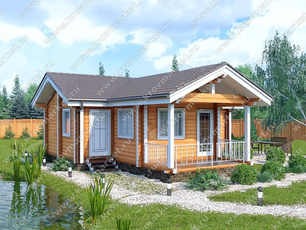 Одноэтажный деревянный дом КБ-06