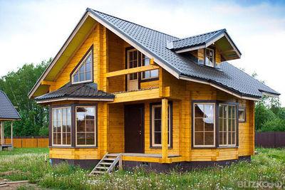 Цена строительства такого деревянного дома: 8 500 - 10 000 рублей/кв.м